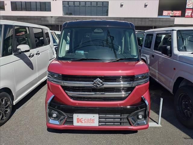 スペーシアカスタム ハイブリッドXS 届出済未使用車・両側電動スライドドア・LEDヘッドランプ・サーキュレーター・運転席シートリフター・パーソナルテーブル・助手席シートアンダートレイ・フロントアームレスト・USB電源ソケット(4枚目)