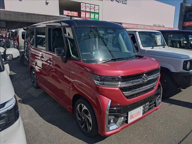 スペーシアカスタム ハイブリッドXS 届出済未使用車・両側電動スライドドア・LEDヘッドランプ・サーキュレーター・運転席シートリフター・パーソナルテーブル・助手席シートアンダートレイ・フロントアームレスト・USB電源ソケット(5枚目)