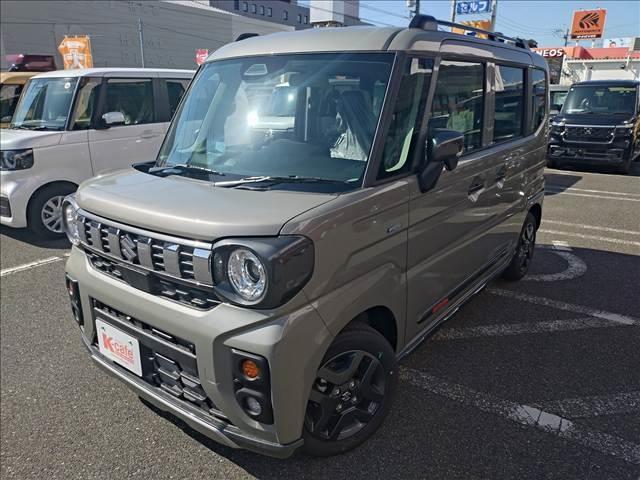 スペーシアギア ハイブリッドＸＺ　全方位モニター付ナビ・スズキコネクト対応　両側電動スライドドア　衝突被害軽減ブレーキ　スマートキー　車線逸脱防止装置　クリアランスソナー　アイドリングストップ　ＥＣＳ　ＡＣＣ　ＬＥＤヘッドライト（3枚目）