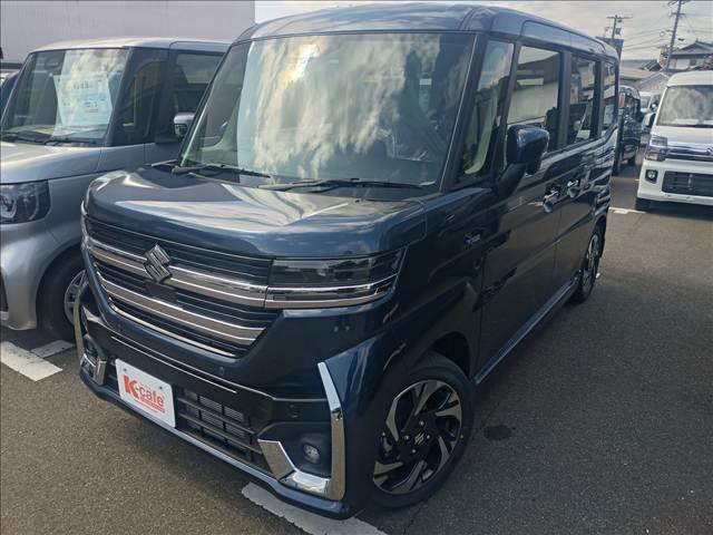 スペーシアカスタム ハイブリッドＸＳ　両側電動スライドドア　衝突被害軽減ブレーキ　スマートキー　車線逸脱防止装置　クリアランスソナー　アイドリングストップ　ＥＣＳ　ＡＣＣ　ヘッドアップディスプレイ　サーキュレーター　ＬＥＤヘッドライト（3枚目）