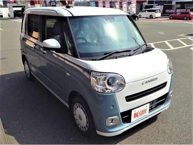 ムーヴキャンバス ストライプスＧ　両側電動スライドドア　衝突被害軽減ブレーキ　スマートキー　クリアランスソナー　シートヒーター　ＬＥＤヘッドライト（5枚目）