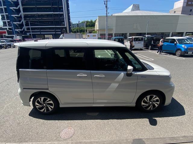 ソリオバンディット ハイブリッドＭＶ　両側電動スライドドア　　衝突軽減ブレーキ　車線逸脱防止装置　スマートキー　クリアランスソナー　アイドリングストップ　ＥＣＳ　ＡＣＣ　サーキュレータ　シートヒーター　ＬＥＤヘッドライト（5枚目）