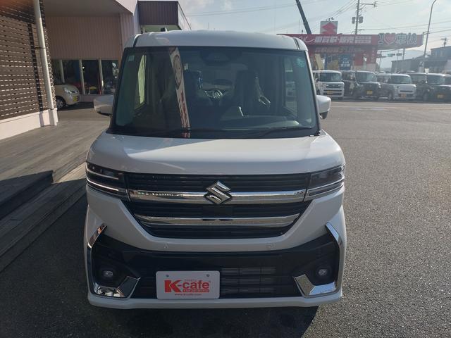 スペーシアカスタム ハイブリッドＸＳ　両側電動スライドドア　スマートキー　衝突被害軽減ブレーキ　アイドリングストップ　ＥＣＳ　シート＆ハンドルヒーター　サーキュレーター　ＬＥＤヘッドライト（4枚目）