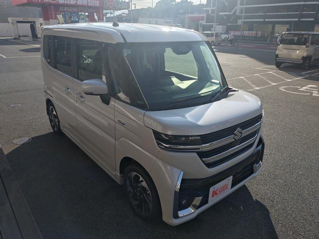 スペーシアカスタム ハイブリッドＸＳ　両側電動スライドドア　スマートキー　衝突被害軽減ブレーキ　アイドリングストップ　ＥＣＳ　シート＆ハンドルヒーター　サーキュレーター　ＬＥＤヘッドライト（5枚目）