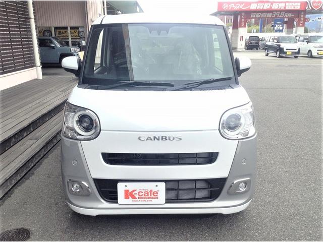 ムーヴキャンバス ストライプスＧ　両側電動スライドドア　衝突被害軽減ブレーキ　スマートキー　車線逸脱防止装置　クリアランスソナー　アイドリングストップ　ＥＣＳ　ＬＥＤヘッドライト（4枚目）