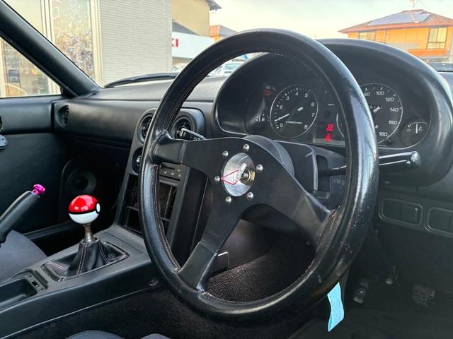 ユーノスロードスター ＪリミテッドＩＩ　社外ＡＷ・車高調・マキシムエＥＸマニホールド・触媒ストレート・社外サイドスカート、ガーニッシュ、テールランプ付き・５ＭＴ（18枚目）