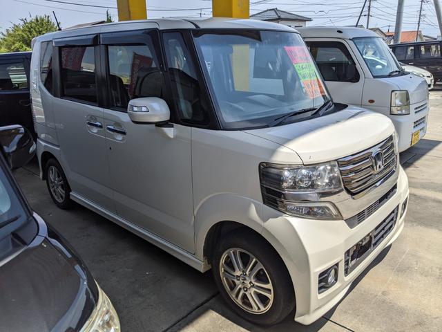 Ｎ－ＢＯＸカスタム Ｇ・Ｌパッケージ　走行距離８５２２８Ｋｍ　車検整備付き　修復歴無し　１４インチアルミホイール　ＨＩＤ　ベンチシート　スマートキー　Ｗエアバッグ　ＥＳＣ　アイドリングストップ（2枚目）