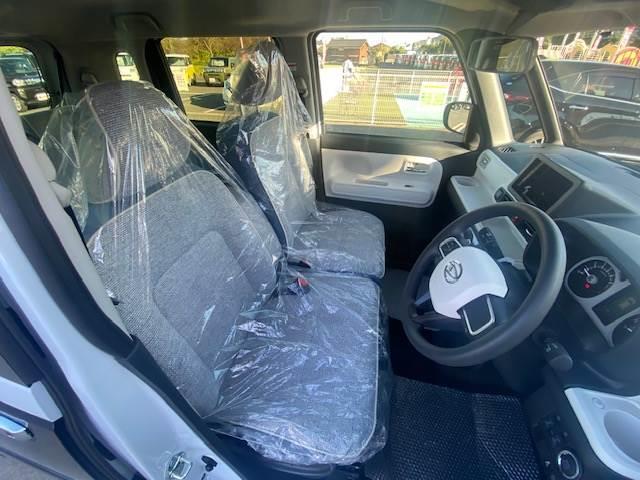 ムーヴキャンバス ストライプスＧ　届出済未使用車　衝突被害軽減ブレーキ　オートマチックハイビーム　レーンアシスト　両側電動スライドドア　アイドリングストップ　バックカメラ　盗難防止システム　寒冷地仕様　スマートキー　ベンチシート（6枚目）