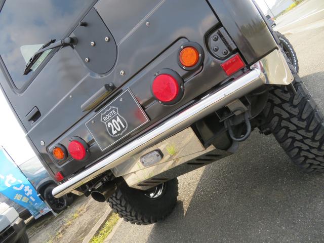 ジムニー ワイルドウインド　ガンＭ全塗装　リフトアップ　新品ＢＡＤＸ　ＤＯＳ＋オープンカントリー２２５／７５／１６　オーバーフェンダー／グリル各部チッピング黒塗装　社外前後バンパー／マフラー／テール／ＬＥＤフォグ／シートカバー（45枚目）