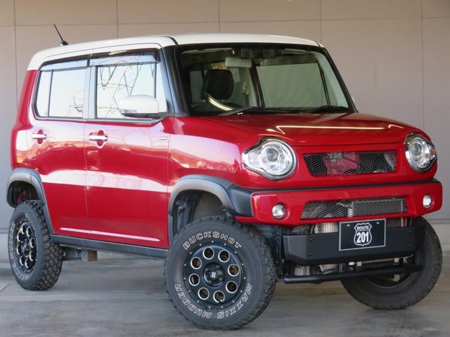 ハスラー ＪスタイルＩＩ　４インチリフトＵＰ公認　プラスラインＦ／Ｒバンパー＋Ｆガードバースキッドバンパー　ハイワークスルーフスポイラー＋リアウイング　新品バッテリー　エクストリームＪ＋マキシスバックショット　Ｊａｏｓマフラー（7枚目）