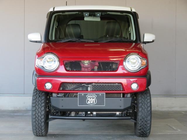 ハスラー ＪスタイルＩＩ　４インチリフトＵＰ公認　プラスラインＦ／Ｒバンパー＋Ｆガードバースキッドバンパー　ハイワークスルーフスポイラー＋リアウイング　新品バッテリー　エクストリームＪ＋マキシスバックショット　Ｊａｏｓマフラー（9枚目）