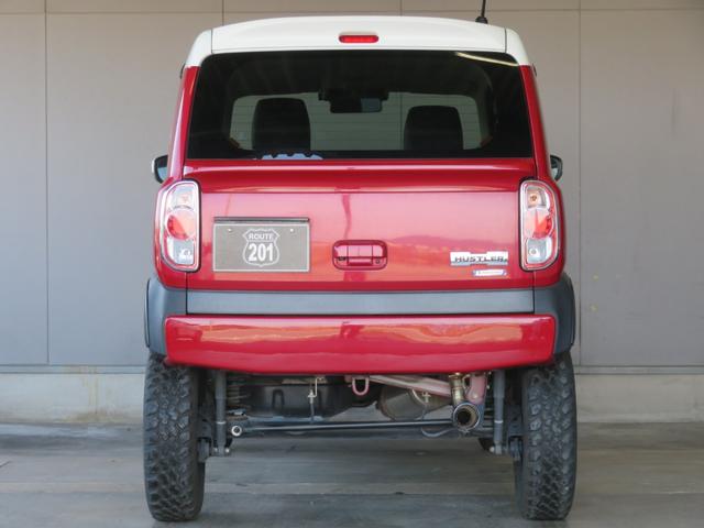 ハスラー ＪスタイルＩＩ　４インチリフトＵＰ公認　プラスラインＦ／Ｒバンパー＋Ｆガードバースキッドバンパー　ハイワークスルーフスポイラー＋リアウイング　新品バッテリー　エクストリームＪ＋マキシスバックショット　Ｊａｏｓマフラー（10枚目）