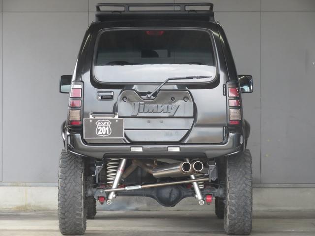 ジムニー XC 新品ルーフラック+Hライト RAYSデイトナFDX-J+ジオランダーMT 3インチリフトUP ブラックM全塗装修復歴軽度 LEDテール FRPボンネット SDナビDVDフルセグBluetoothETC(11枚目)