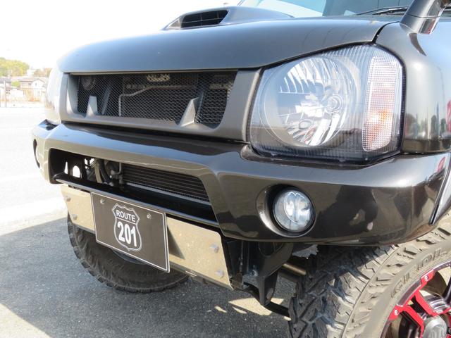 ジムニー XC 新品ルーフラック+Hライト RAYSデイトナFDX-J+ジオランダーMT 3インチリフトUP ブラックM全塗装修復歴軽度 LEDテール FRPボンネット SDナビDVDフルセグBluetoothETC(32枚目)