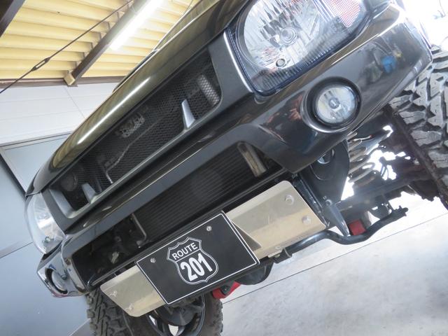 ジムニー XC 新品ルーフラック+Hライト RAYSデイトナFDX-J+ジオランダーMT 3インチリフトUP ブラックM全塗装修復歴軽度 LEDテール FRPボンネット SDナビDVDフルセグBluetoothETC(51枚目)