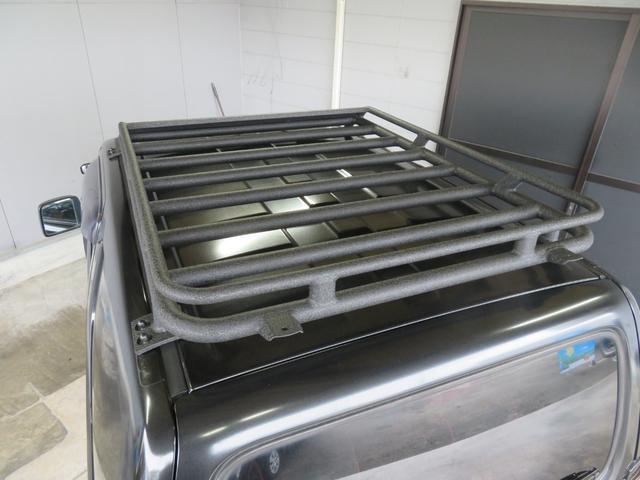 ジムニー XC 新品ルーフラック+Hライト RAYSデイトナFDX-J+ジオランダーMT 3インチリフトUP ブラックM全塗装修復歴軽度 LEDテール FRPボンネット SDナビDVDフルセグBluetoothETC(59枚目)