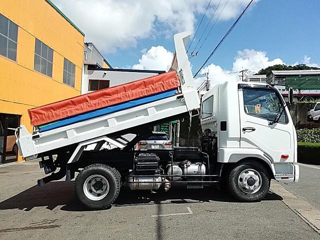 ファイター 3.15t ダンプ ボディ架装/完成車 手動シートあり ボディ高/低床 荷台材質仕様/デッキ4.5mm サイド3.2mm テール3.2mm 鳥居3.2mm SS材(4枚目)