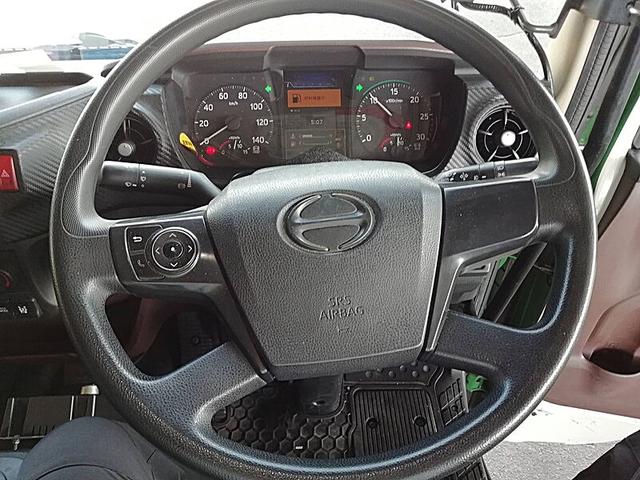 ヒノレンジャー 4.75t 増トン車 巻込式 8.4立米 パッカー車 内容量/8.4m3 作動方式/回転 軽量装置あり 連続スイッチあり 荷箱前物入れあり 中型限定解除で乗れます(34枚目)