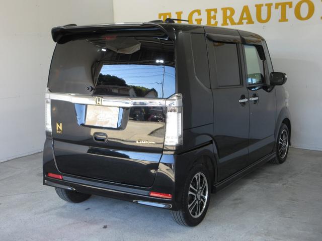 N-BOXカスタム G SSパッケージ 1年保証 両側パワスラ アイドリングストップ スマートキー プッシュスタート メモリーナビ フルセグ DVD CD Mサーバー Bluetooth バックカメラ ETC HID フォグ 14AW(9枚目)