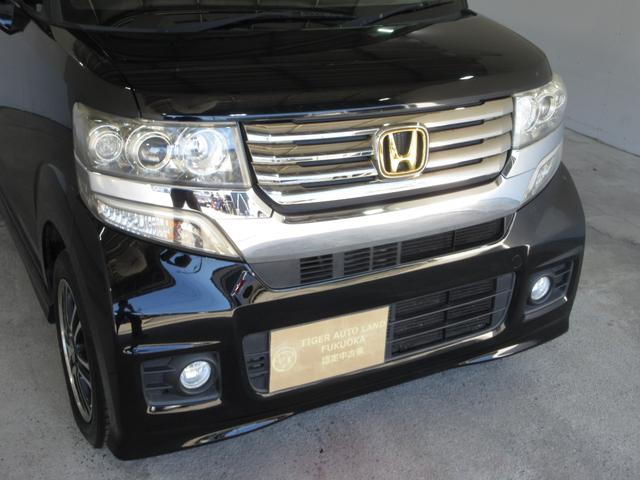 N-BOXカスタム G SSパッケージ 1年保証 両側パワスラ アイドリングストップ スマートキー プッシュスタート メモリーナビ フルセグ DVD CD Mサーバー Bluetooth バックカメラ ETC HID フォグ 14AW(22枚目)