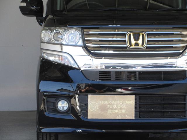 N-BOXカスタム G SSパッケージ 1年保証 両側パワスラ アイドリングストップ スマートキー プッシュスタート メモリーナビ フルセグ DVD CD Mサーバー Bluetooth バックカメラ ETC HID フォグ 14AW(62枚目)