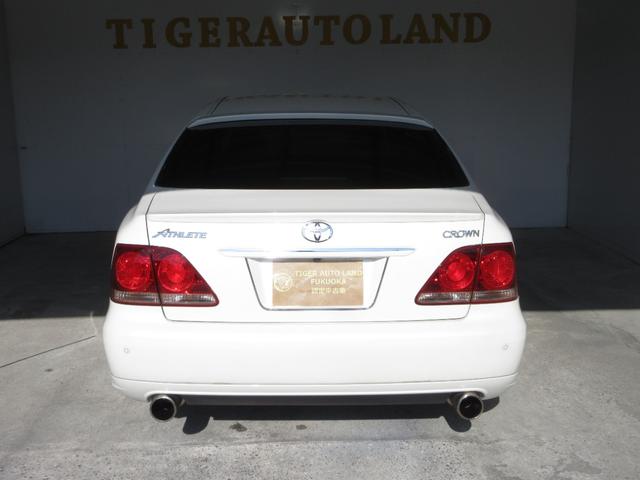 クラウン アスリート プレミアムエディション 後期 車高調 社外マフラー スマートキー プッシュスタート HDDナビ フルセグ CD Mサーバー バックカメラ ETC クルコン HID フォグ パワーシート ソナー 取説 18AW Tチェーン(8枚目)