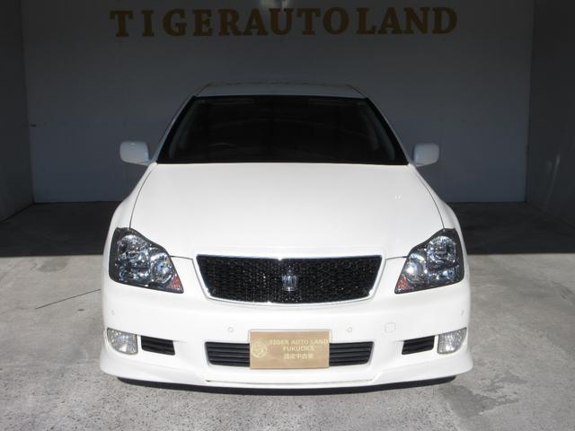 クラウン アスリート プレミアムエディション 後期 車高調 社外マフラー スマートキー プッシュスタート HDDナビ フルセグ CD Mサーバー バックカメラ ETC クルコン HID フォグ パワーシート ソナー 取説 18AW Tチェーン(12枚目)