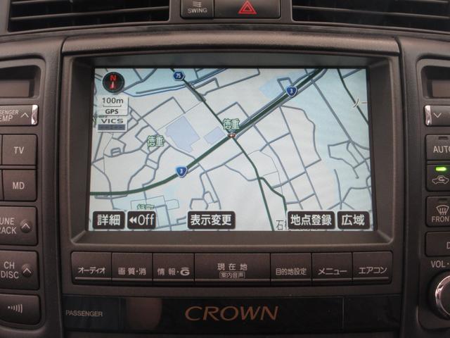 クラウン アスリート プレミアムエディション 後期 車高調 社外マフラー スマートキー プッシュスタート HDDナビ フルセグ CD Mサーバー バックカメラ ETC クルコン HID フォグ パワーシート ソナー 取説 18AW Tチェーン(19枚目)