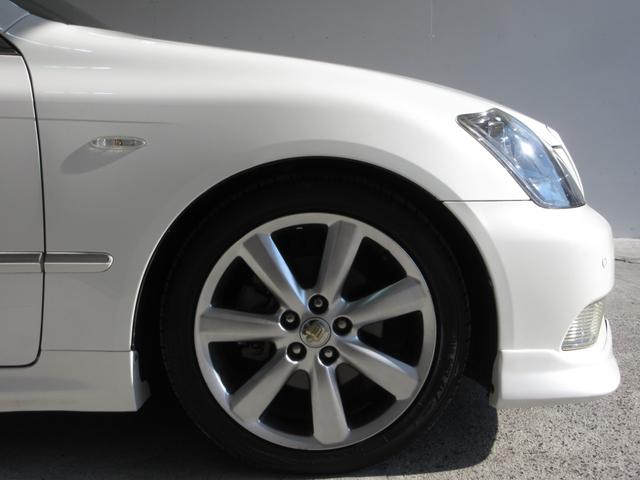 クラウン アスリート プレミアムエディション 後期 車高調 社外マフラー スマートキー プッシュスタート HDDナビ フルセグ CD Mサーバー バックカメラ ETC クルコン HID フォグ パワーシート ソナー 取説 18AW Tチェーン(23枚目)