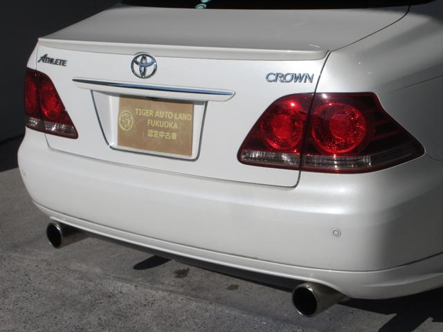 クラウン アスリート プレミアムエディション 後期 車高調 社外マフラー スマートキー プッシュスタート HDDナビ フルセグ CD Mサーバー バックカメラ ETC クルコン HID フォグ パワーシート ソナー 取説 18AW Tチェーン(29枚目)
