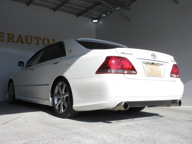 クラウン アスリート プレミアムエディション 後期 車高調 社外マフラー スマートキー プッシュスタート HDDナビ フルセグ CD Mサーバー バックカメラ ETC クルコン HID フォグ パワーシート ソナー 取説 18AW Tチェーン(31枚目)