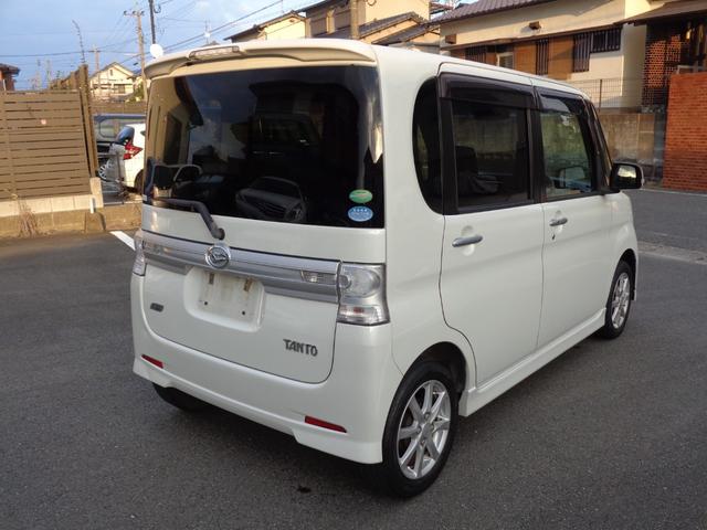 タント カスタムXスペシャル 後期 14インチアルミホイール スマートキー HID フォグランプ 左自動スライドドア キーフリー アイドリングストップ オートエアコン Hライトコーティング シート清掃済(5枚目)