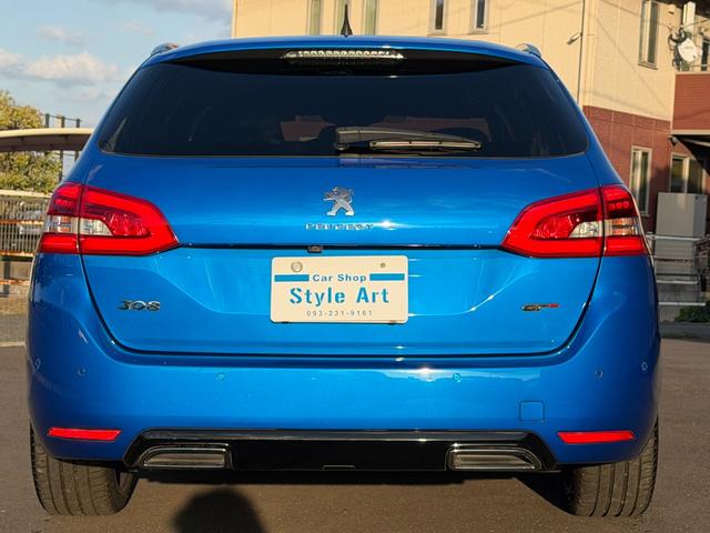 308 SW GT ブルーHDi TV youtube再生 carplay ビルシュタイン車高調 社外18インチアルミホイール パワーバックドア スマートキー プッシュスタート(3枚目)