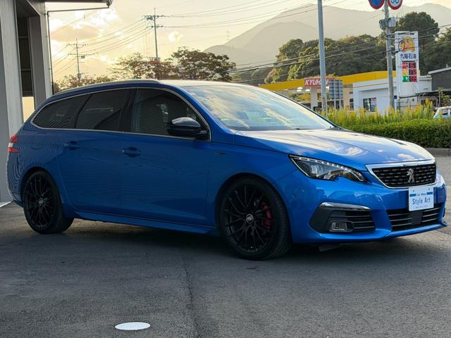 308 SW GT ブルーHDi TV youtube再生 carplay ビルシュタイン車高調 社外18インチアルミホイール パワーバックドア スマートキー プッシュスタート(6枚目)