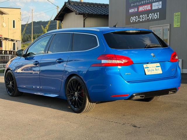 308 SW GT ブルーHDi TV youtube再生 carplay ビルシュタイン車高調 社外18インチアルミホイール パワーバックドア スマートキー プッシュスタート(9枚目)