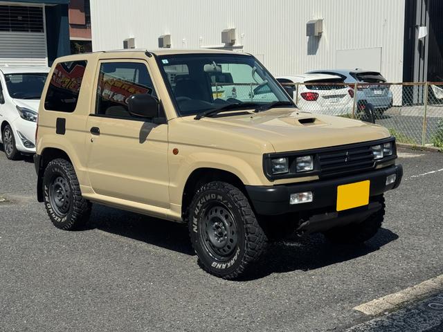 パジェロミニ ＶＲ　オートリアルフロントバンパー　角目４灯ライト　４ＷＤ　ターボ　フルセグナビ　１５マッドタイヤ　中間パイプ令和４年交換済　キーレス　全塗装済（4枚目）