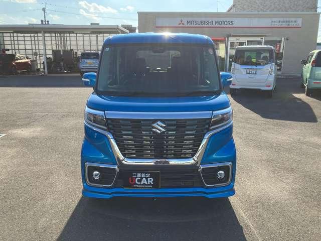 スペーシアカスタム ハイブリッドＸＳ　両側電動スライドドア　両側パワ－スライドドア　スマキー　ソナー　キーレスエントリー　アイドルストップ　シートＨ　フルフラットシート　オートエアコン　ベンチシート　サイドエアバッグ　アルミホイール　ＰＳ（2枚目）