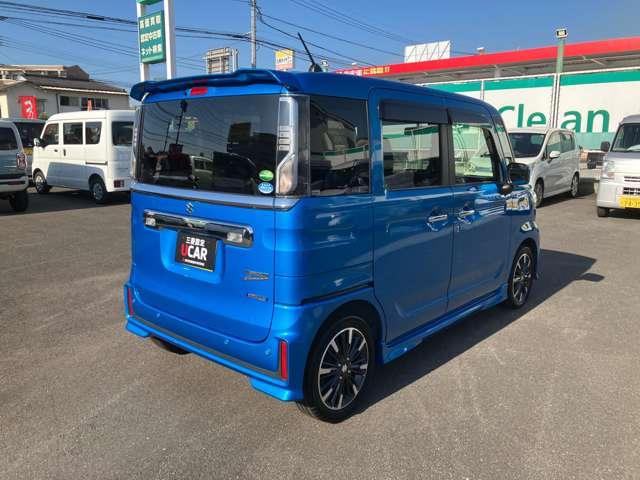 スペーシアカスタム ハイブリッドＸＳ　両側電動スライドドア　両側パワ－スライドドア　スマキー　ソナー　キーレスエントリー　アイドルストップ　シートＨ　フルフラットシート　オートエアコン　ベンチシート　サイドエアバッグ　アルミホイール　ＰＳ（7枚目）