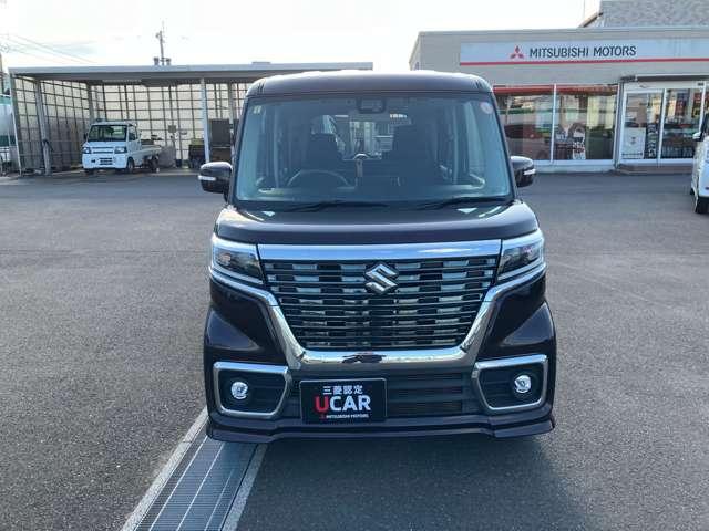 スペーシアカスタム ハイブリッドGS 片側電動スライドドア・ドラレコ連動ナビ・ 前後誤発進抑制機能 ESP シートH イモビライザー 運転席助手席エアバック スマートキー サイドエアバッグ アルミホイール フルフラットシート エアコン(2枚目)