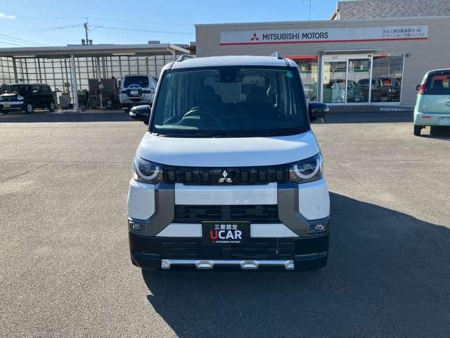 デリカミニ Ｔ　片側電動スライドドア・ナビ・バックカメラ　エアコン　キーフリー　Ｂカメラ　前席シートヒーター　ｉストップ　クリアランスソナー　スマートキー　エアバッグ　盗難防止　ベンチシート　ターボ　レーダーブレーキ（3枚目）