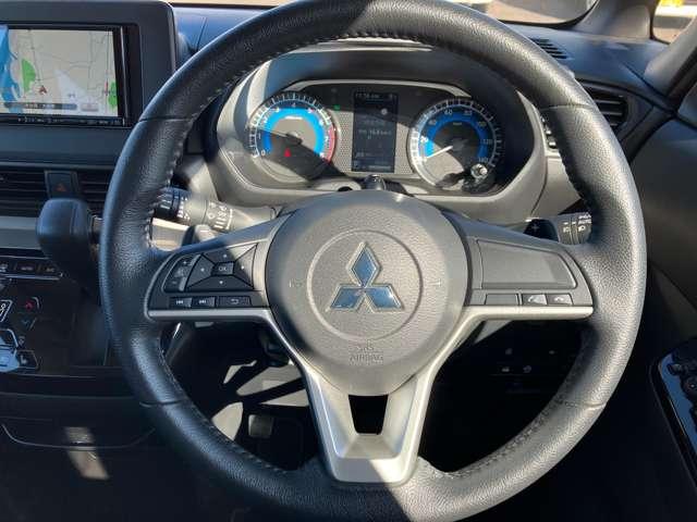 デリカミニ Ｔ　片側電動スライドドア・ナビ・バックカメラ　エアコン　キーフリー　Ｂカメラ　前席シートヒーター　ｉストップ　クリアランスソナー　スマートキー　エアバッグ　盗難防止　ベンチシート　ターボ　レーダーブレーキ（19枚目）