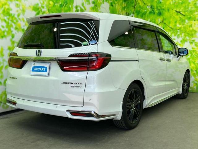 オデッセイハイブリッド ｅＨＥＶアブソルート・ＥＸ　新品タイヤ／保証書／純正　１０インチ　ＳＤナビ／フリップダウンモニター　社外　１１．５インチ／ホンダセンシング／両側電動スライドドア／シートヒーター　前席／全方位モニター／車線逸脱防止支援システム（3枚目）