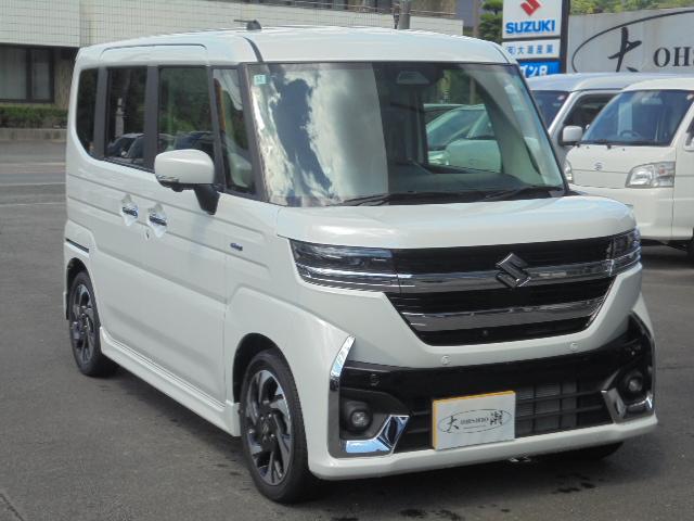 スペーシアカスタム ハイブリッドＸＳターボ　ハイブリッドＸＳターボ（４名）９インチナビフルセグＴＶ・全方位モニター・Ｂｌｕｅｔｏｏｔｈ・電動パーキング・ＬＥＤヘッドライト・プッシュスタート・スマートキー・両側パワースライドドア・走行４１２５ｋｍ（2枚目）