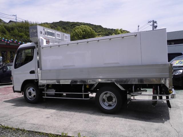 キャンター 　活魚運搬車　標準キャブ　３トンシャーシ　ボデーマリンシステム　２槽式水槽　キャブ塗装済（12枚目）