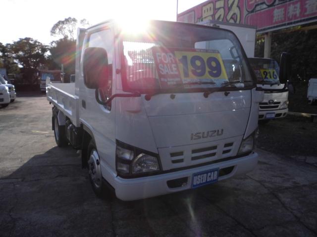 エルフトラック フルフラットローダンプ オールペン済 2トン積み フルフラットロー 4ナンバー エアコン パワステ パワーウインド エアバック ボデー内寸長さ310cm 幅160cm(3枚目)