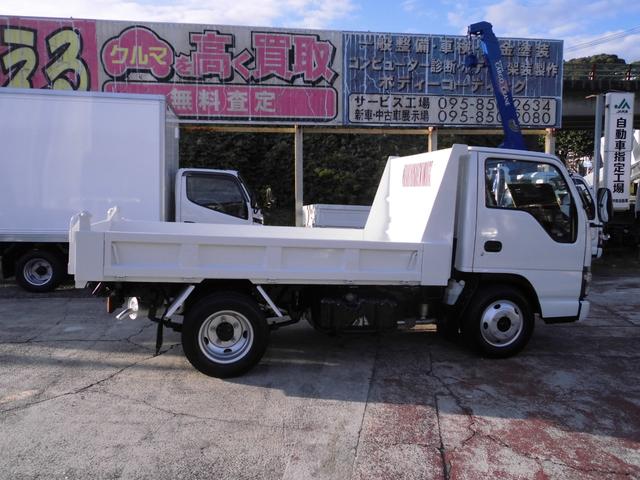 エルフトラック フルフラットローダンプ オールペン済 2トン積み フルフラットロー 4ナンバー エアコン パワステ パワーウインド エアバック ボデー内寸長さ310cm 幅160cm(11枚目)