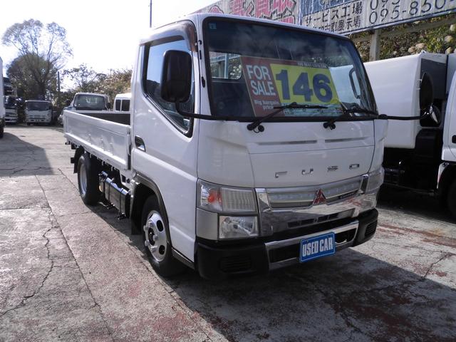 キャンター 　２トン　平ボデー　標準キャブ　ショートボデー　２トン積み　フルフラットロー　床鉄板張り　エアコン　パワステ　パワーウインド（3枚目）