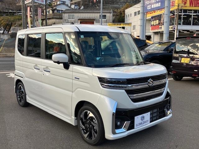 スペーシアカスタム 　ＨＹＢＲＩＤ　ＸＳ　ナビｐｋｇ　届け出済未使用車　全方位カメラ　両側電動スライドドア　シートヒータ―　ハンドルヒーター（3枚目）