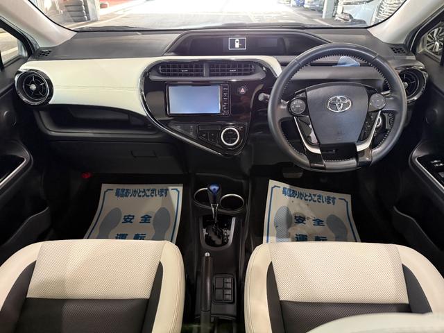 アクア Ｇソフトレザーセレクション　スマートキー　メモリーナビ　ワンセグ　ＣＤ　ＢＴ　バックカメラ　ＥＴＣ　ドラレコ　レザーシート　フォグランプ　１５インチＡＷ（15枚目）