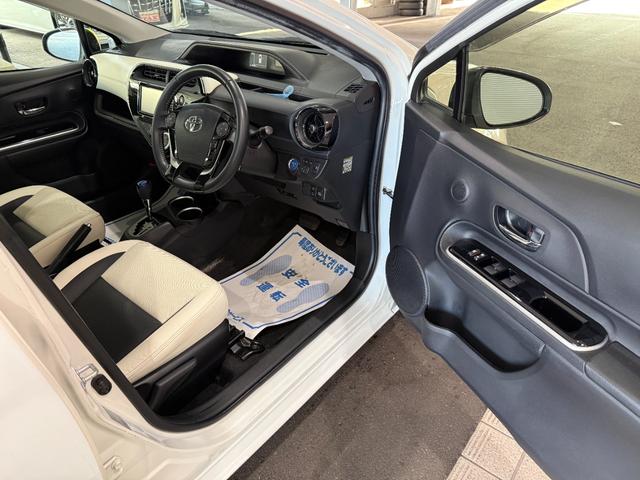 アクア Ｇソフトレザーセレクション　スマートキー　メモリーナビ　ワンセグ　ＣＤ　ＢＴ　バックカメラ　ＥＴＣ　ドラレコ　レザーシート　フォグランプ　１５インチＡＷ（18枚目）